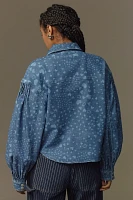 Avec Les Filles Heart Denim Shirt Jacket