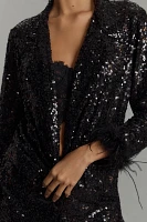 Hutch Faux-Feather Sequin Blazer