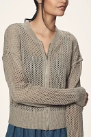 Pilcro Stitchy Bomber Cardigan Sweater