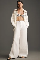 By Anthropologie Crochet Scallop-Hem Shirt Jacket
