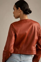 The Cora Patch Pocket Jacket by Maeve: Faux-Leather Edition