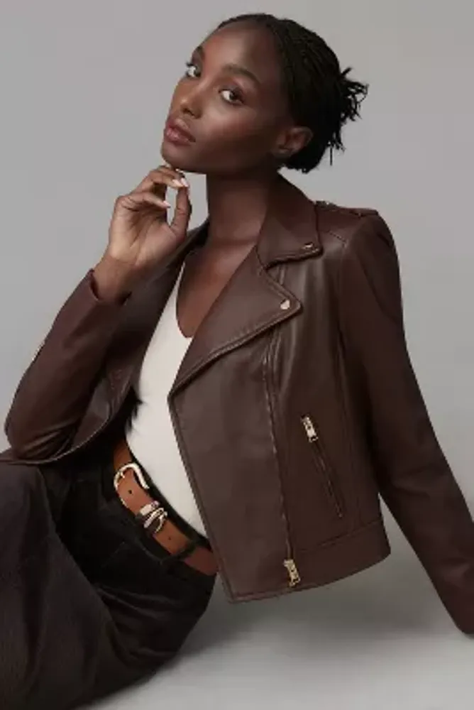 DONNA GOLD | Iconic Leather Biker Jacket