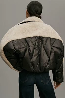 Lamarque Sharon Mixed Media Puffer Jacket