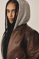 Lamarque Candace Leather Bomber Jacket