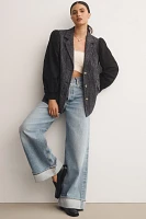 Maeve Mixed Media Relaxed Jacket