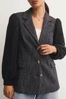 Maeve Mixed Media Relaxed Jacket