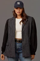 Maeve Mixed Media Relaxed Jacket