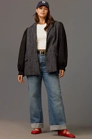 Maeve Mixed Media Relaxed Jacket