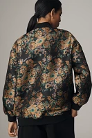 By Anthropologie Oversized Jacquard Bomber Jacket