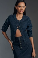 The Cora Patch Pocket Jacket by Maeve: Sparkle Denim Edition