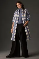 If By Sea Bouclé Plaid Long Shacket