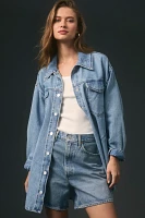 The Tillie Relaxed Denim Shacket by Pilcro