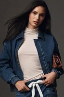 The Rylie Bomber Jacket by Pilcro: Denim-Knit Edition