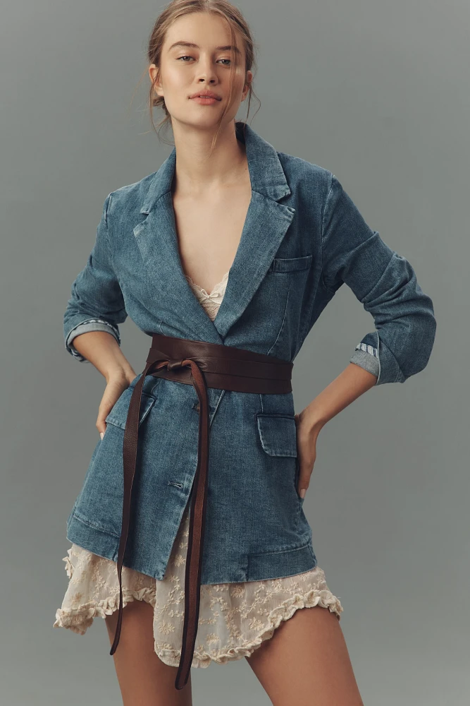 Maeve Oversized Denim Blazer