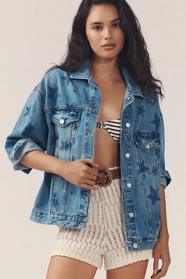 The Weston Denim Boyfriend Jacket by Pilcro: Star Print Edition