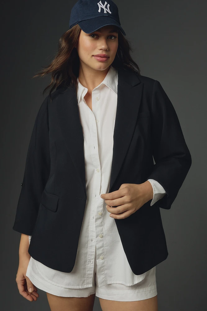 Maeve Roll-Sleeve Blazer