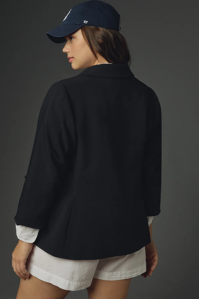 Maeve Roll-Sleeve Blazer