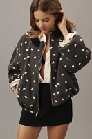 Maeve Embroidered Plush Bubble Coat