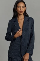 Mare x Anthropologie Sparkle Pinstripe Blazer