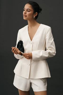 Mare Plunge Peplum Blazer