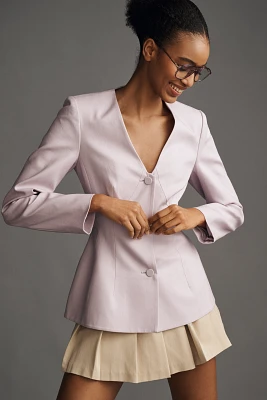 Mare Plunge Peplum Blazer