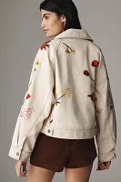 By Anthropologie Floral Embroidered Jacket