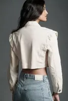 Acler Finnieston Asymmetrical Cropped Denim Jacket
