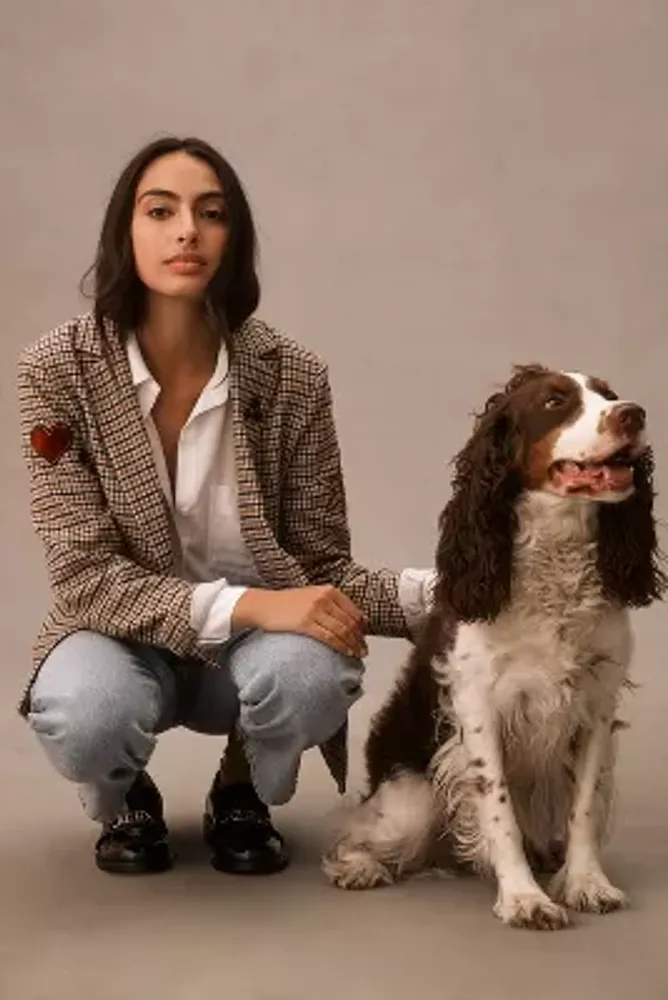 By Anthropologie Appliqué Blazer