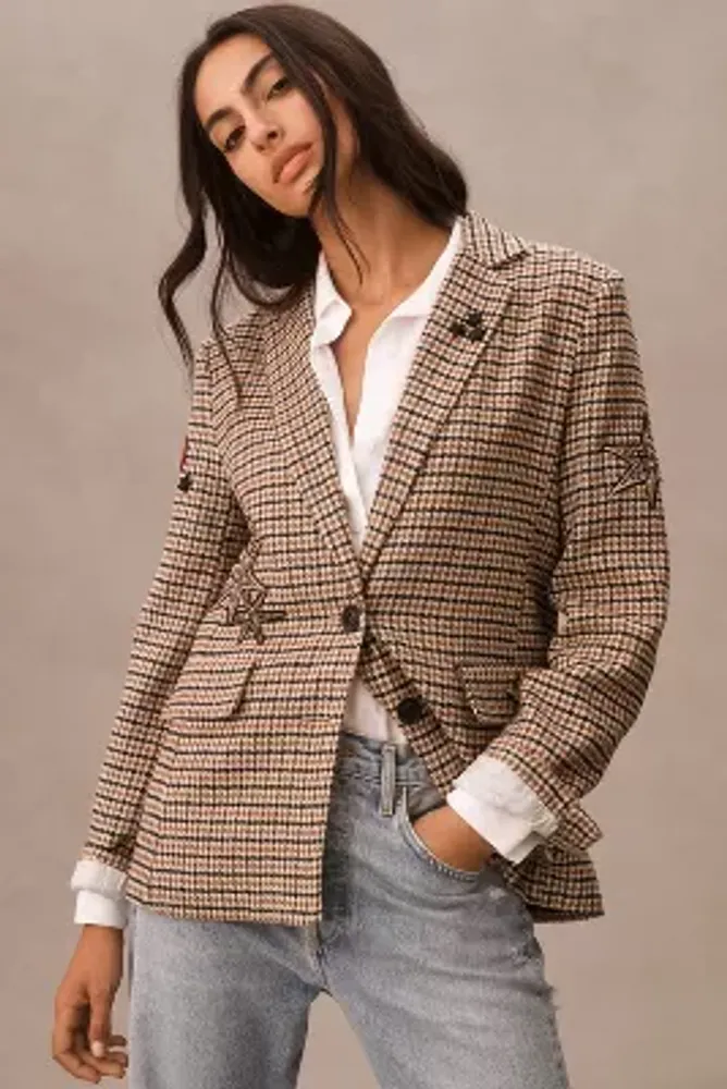 By Anthropologie Appliqué Blazer