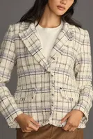 By Anthropologie Tweed Dickie Blazer