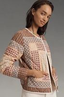 By Anthropologie Collarless Quilted Jacket