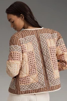 By Anthropologie Collarless Quilted Jacket