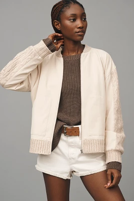 Central Park West Myles Cable-Knit Cardigan Sweater