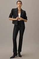 Maeve Boxy Rinsed Denim Blazer