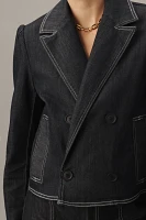 Maeve Boxy Rinsed Denim Blazer