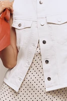 Pilcro Collarless Denim Vest