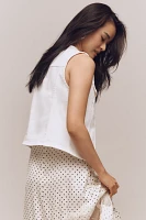 Pilcro Collarless Denim Vest