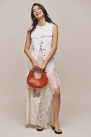 Pilcro Collarless Denim Vest