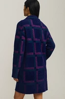 NVLT Eyelash Knit Plaid Coat