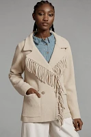 NVLT Knit Fringe Blazer Coatigan