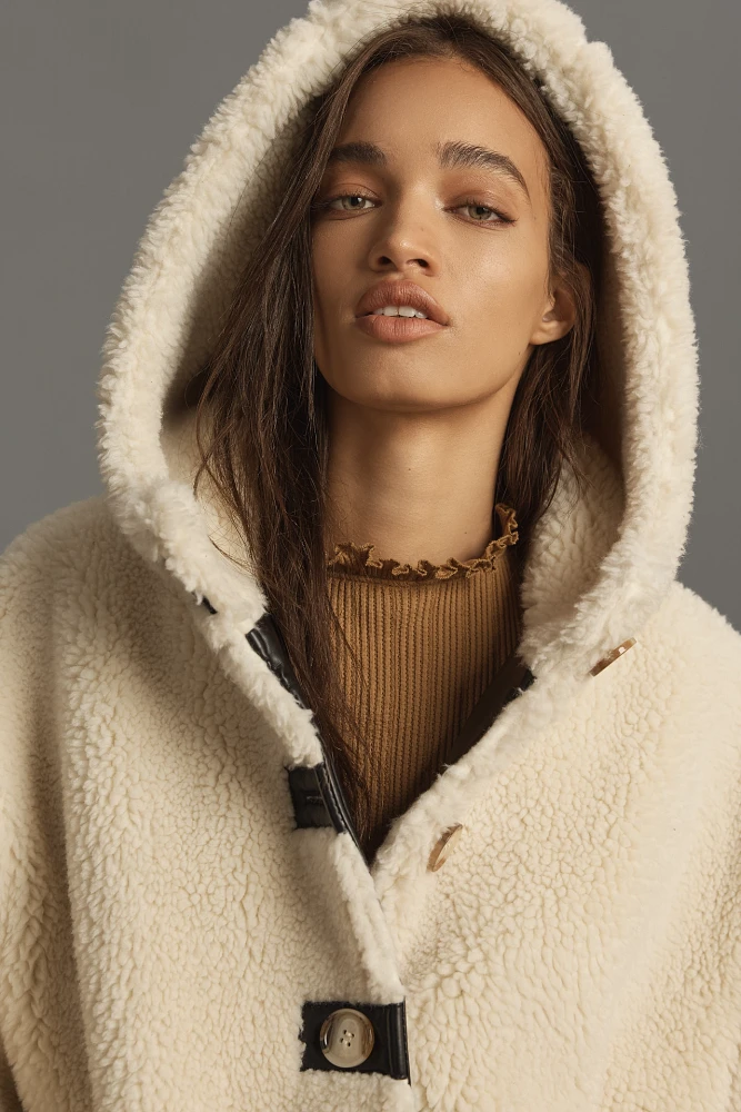 By Anthropologie Hooded Sherpa Jacket