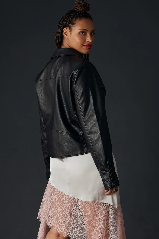 The Saige Faux-Leather Moto Jacket