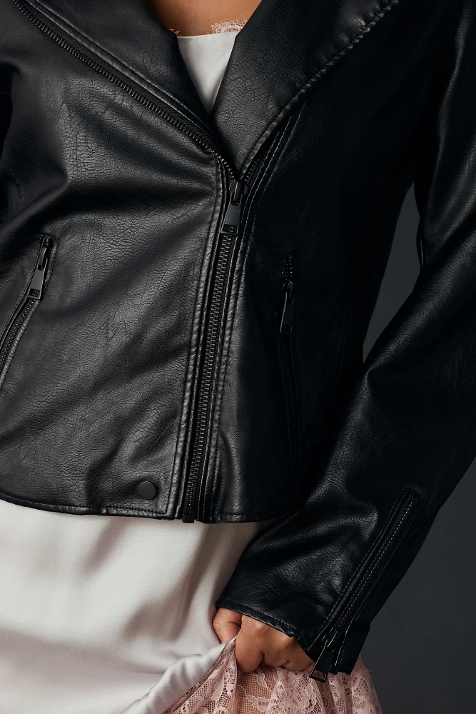 The Saige Faux-Leather Moto Jacket