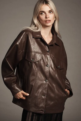 The Weston Boyfriend Jacket by Pilcro: Faux Leather Edition