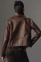 By Anthropologie Faux-Leather Moto Jacket