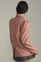 Maeve Puff-Sleeve Menswear Blazer