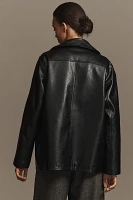 Maeve Faux-Leather Long Jacket