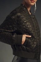 By Anthropologie Quilted Bomber Jacket