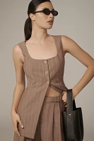 By Anthropologie Long-Line Cutaway Vest