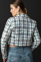 Walter Baker Renae Sequin Tweed Moto Jacket